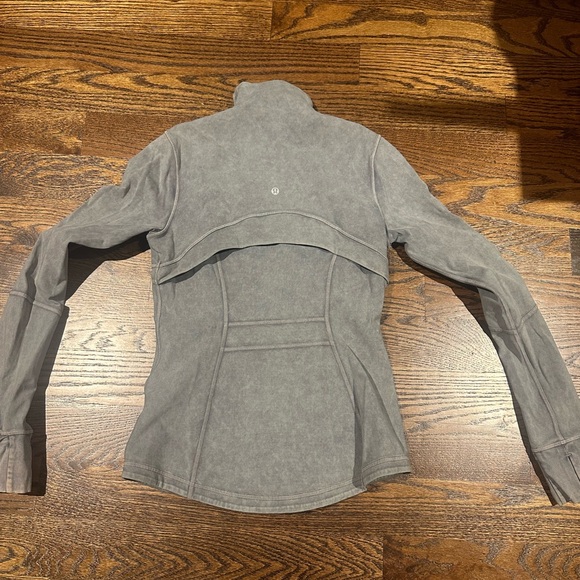 Heather Gray Athletic Style Leather Jacket - Picture 2 of 2